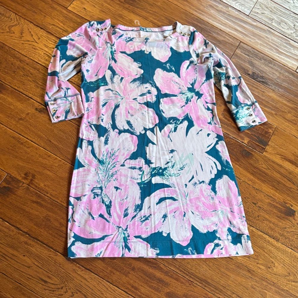 Lilly Pulitzer Pink and Blue Floral Kids Dress